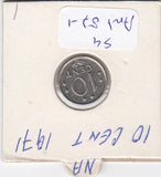 S4-ANT-0087-01 Netherlands Antilles 10 cents 1971  VF KM# 10