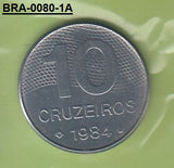 S4-BRA-0080-01 Brazil 10 cruzeiros 1984  VF KM 592.1