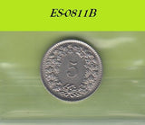 S6-HES-0811 ZWITSERLAND 5 RAPPEN 1970  XF KM26