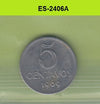 S6-HES-2406 BRAZIL 5 CENTAVOS 1969  VF KM577.2