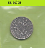 S6-HES-3079 FRANCE 1/2 FRANC 1965  VF KM931.1
