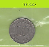 S6-HES-3229 MALAISIA 10 CENTS 1973  VF