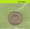S6-HES-3282 SINGAPORE 5 CENTS 1989  VF