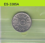 S6-HES-3385 SWEDEN 10 ORE 1989  UNC KM850