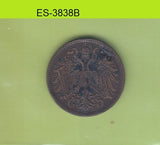 S6-HES-3838 AUSTRIA 2 HELLER 1897  VF KM2801