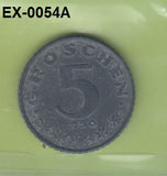 S6-HEX-0054 OOSTENRIJK 5 GROSCHEN 1950  VF