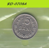 S8-RED-0708 Romania 15 BANI 1966  VF KM87