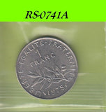 S8-RES-0741 Frankrijk 1 FRANC 1975  VF KM925.1