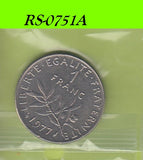 S8-RES-0751 Frankrijk 1 FRANC 1977  VF KM925.1