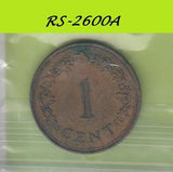 S8-RES-2600 MALTA 1 CENT 1972  VF KM8