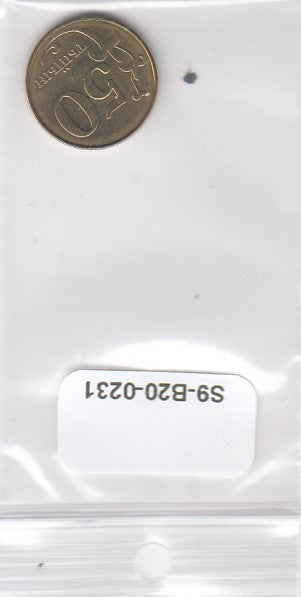 S9-B20-0231-M02 Kyrgyzstan 50 Tyiyn UNC 2008 KM13