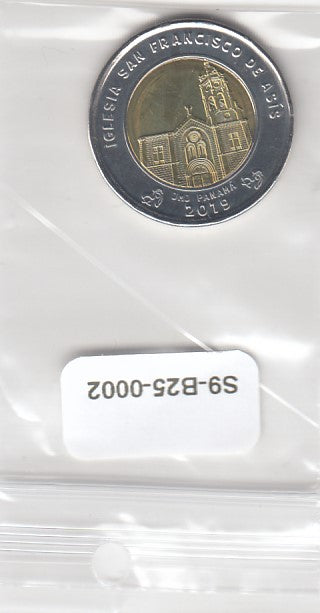 S9-B25-0002-M04 Panama 1 Balboa UNC 2019 KM163  Saint Francis of Assisi Church
