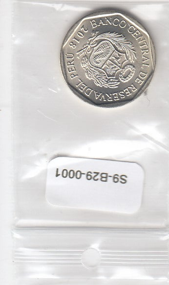 S9-B29-0001-M10 Peru 1 SOl UNC 2018 KM412  Darwin's Rhea