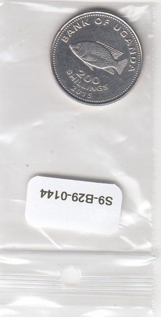 S9-B29-0144-M33 Uganda 200 Shillings VF/XF 2015 KM68a
